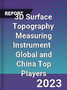 3D Surface Topography Measuring Instrument Global and China Top Players Market