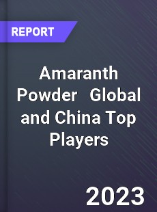 Amaranth Powder Global and China Top Players Market