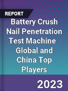 Battery Crush Nail Penetration Test Machine Global and China Top Players Market