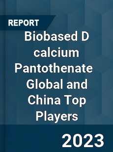 Biobased D calcium Pantothenate Global and China Top Players Market