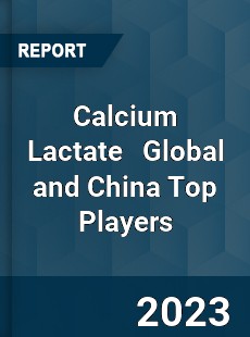 Calcium Lactate Global and China Top Players Market