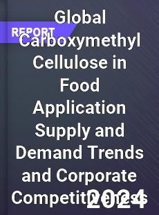 Global Carboxymethyl Cellulose in Food Application Supply and Demand Trends and Corporate Competitiveness Research