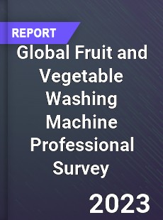 Global Fruit and Vegetable Washing Machine Professional Survey Report