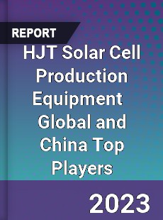 HJT Solar Cell Production Equipment Global and China Top Players Market