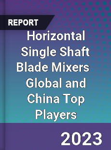 Horizontal Single Shaft Blade Mixers Global and China Top Players Market