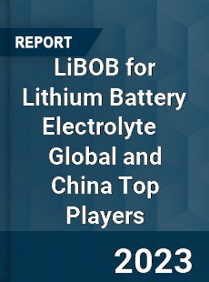 LiBOB for Lithium Battery Electrolyte Global and China Top Players Market