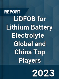 LiDFOB for Lithium Battery Electrolyte Global and China Top Players Market