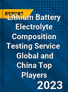 Lithium Battery Electrolyte Composition Testing Service Global and China Top Players Market