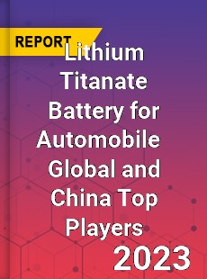 Lithium Titanate Battery for Automobile Global and China Top Players Market