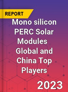 Mono silicon PERC Solar Modules Global and China Top Players Market