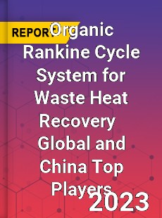 Organic Rankine Cycle System for Waste Heat Recovery Global and China Top Players Market