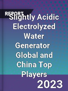 Slightly Acidic Electrolyzed Water Generator Global and China Top Players Market