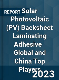 Solar Photovoltaic Backsheet Laminating Adhesive Global and China Top Players Market