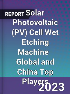 Solar Photovoltaic Cell Wet Etching Machine Global and China Top Players Market