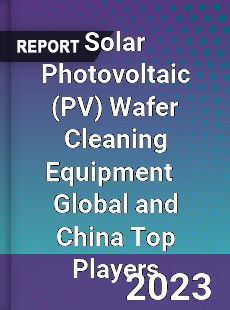 Solar Photovoltaic Wafer Cleaning Equipment Global and China Top Players Market